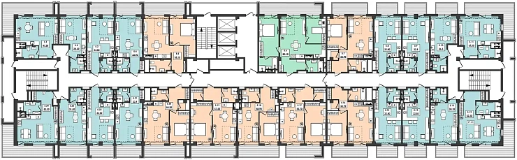 Апартаменты 2-комн. 54.3 кв. м