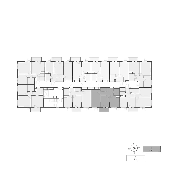 Квартира 2-комн. 56.14 кв. м