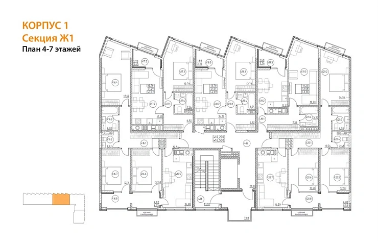 Квартира 3-комн. 79.36 кв. м