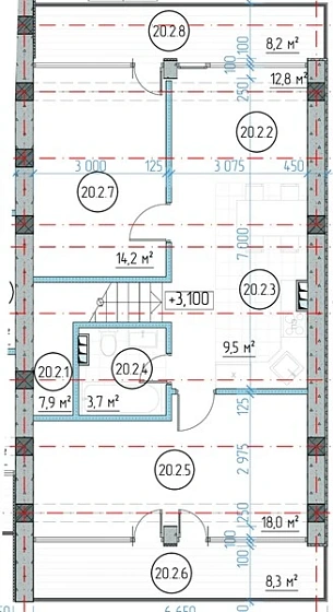 Апартаменты 2-комн. 82 кв. м