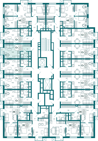Квартира Студия 20.9 кв.м