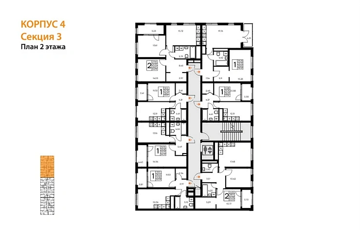 Квартира 1-комн. 37.97 кв. м