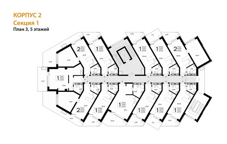 Апартаменты Студия 30.5 кв. м