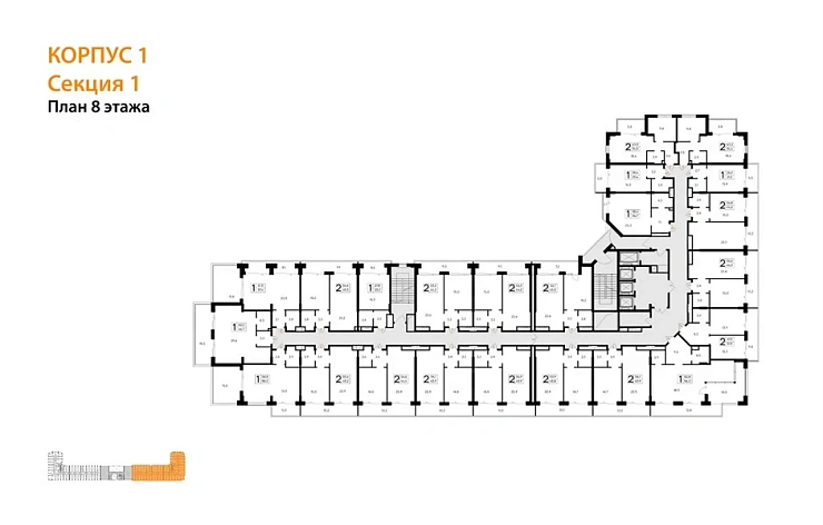 Апартаменты Студия 58.8 кв. м