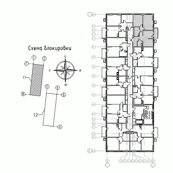 Квартира 2-комн. 64 кв. м
