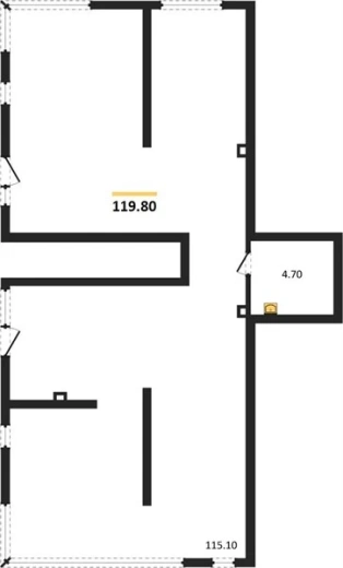 Квартира 1-комн. 119.8 кв. м