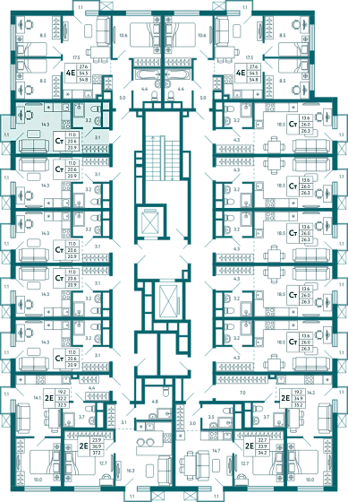 Квартира Студия 20.9 кв.м