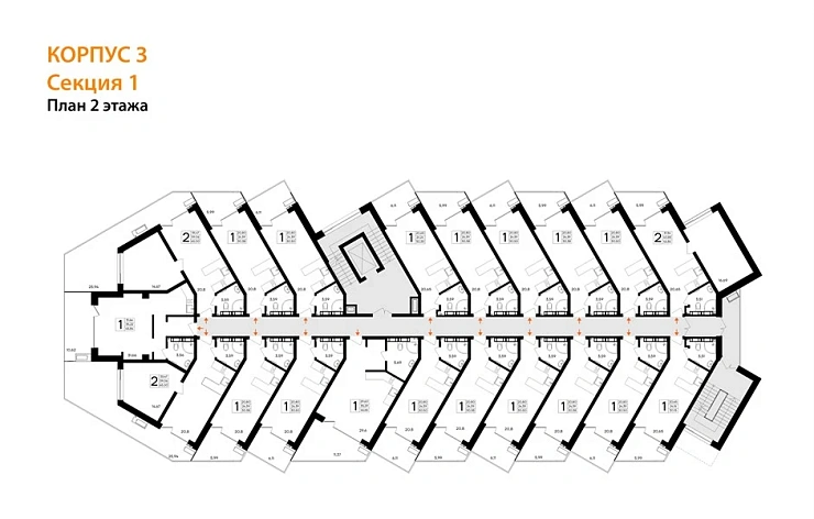 Апартаменты Студия 30.5 кв. м