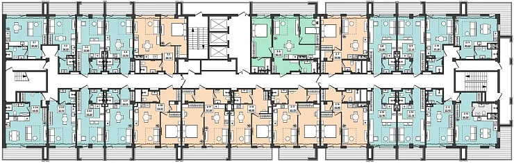 Апартаменты 1-комн. 34.1 кв. м