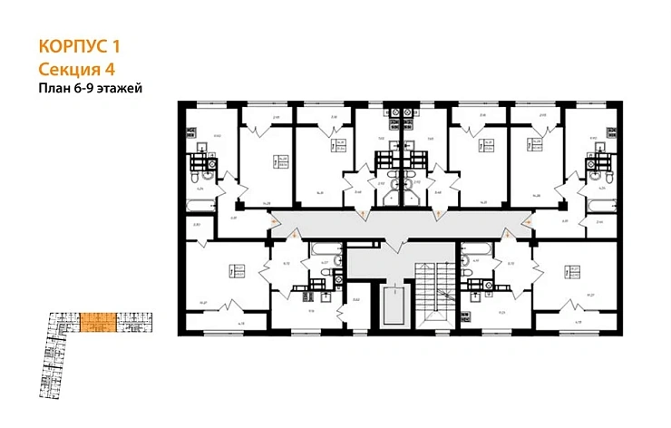Квартира 1-комн. 31.54 кв. м