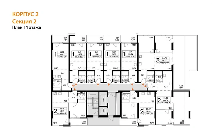 Квартира 1-комн. 37.27 кв. м