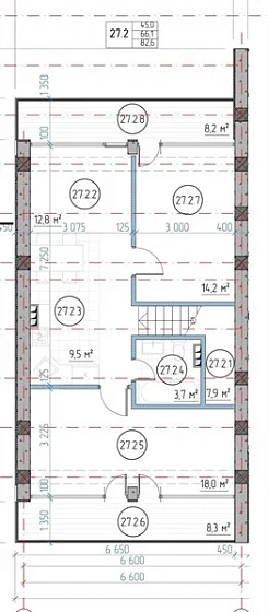 Апартаменты 2-комн. 82.3 кв. м