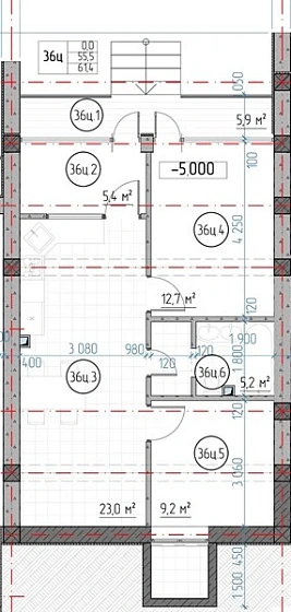 Апартаменты 2-комн. 60.5 кв. м