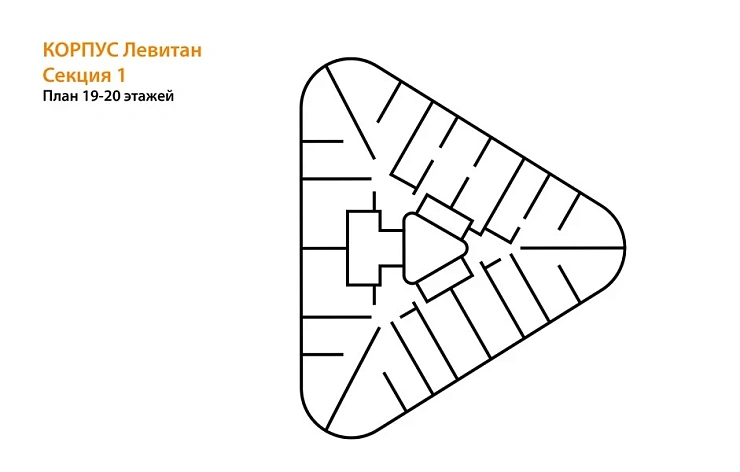 Апартаменты 1-комн. 58.41 кв. м