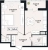 Квартира 1-комн. 42.4 кв. м