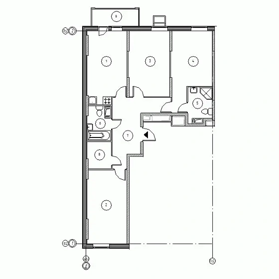 Квартира 3-комн. 86.11 кв. м