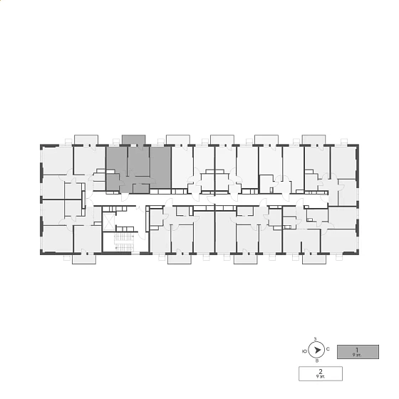 Квартира 2-комн. 54.77 кв. м