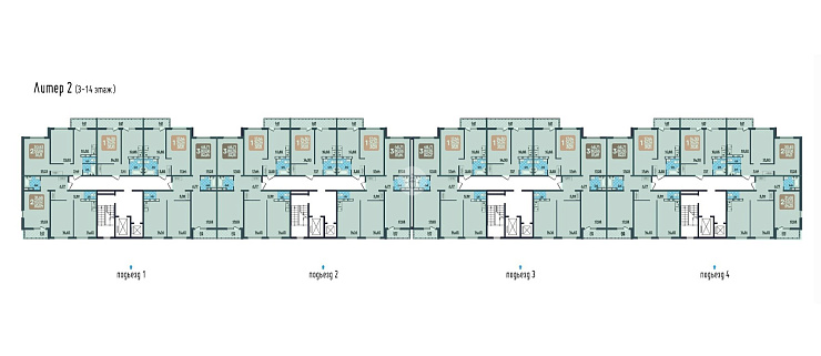 Квартира 3-комн. 82 кв. м