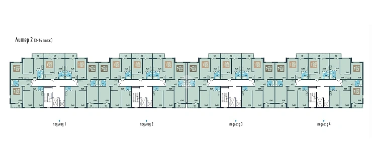 Квартира 3-комн. 82 кв. м
