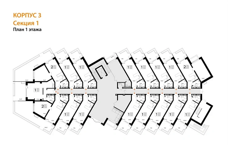 Апартаменты Студия 31.63 кв. м