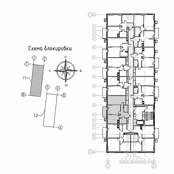 Квартира 2-комн. 54.77 кв. м