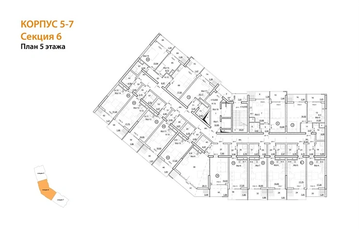 Квартира 2-комн. 56.51 кв. м