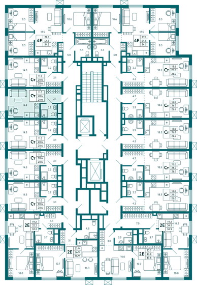Квартира Студия 20.6 кв.м