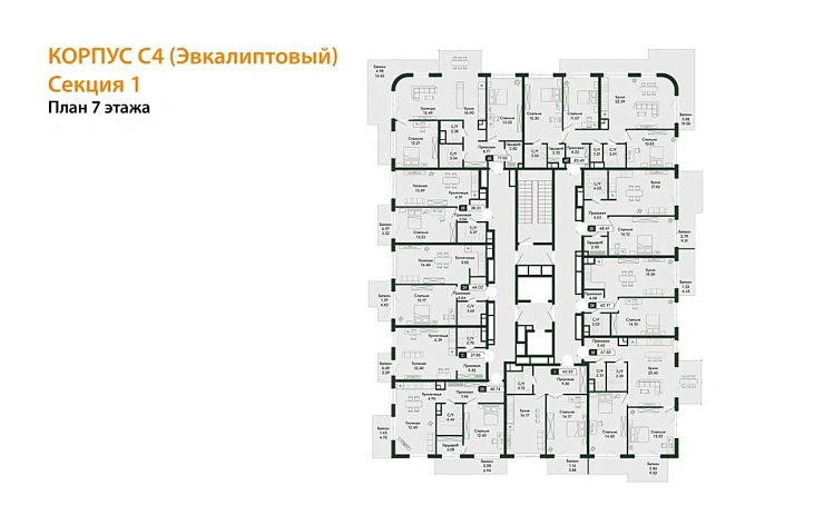 Квартира Студия 27.7 кв. м