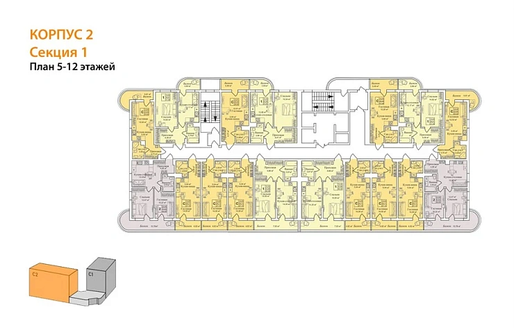 Апартаменты Студия 30.33 кв. м