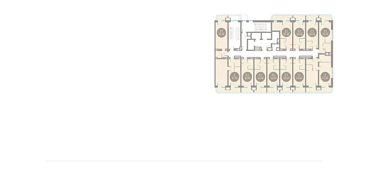 Квартира 1-комн. 61.89 кв. м