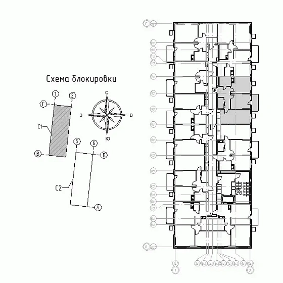 Квартира 2-комн. 56.14 кв. м