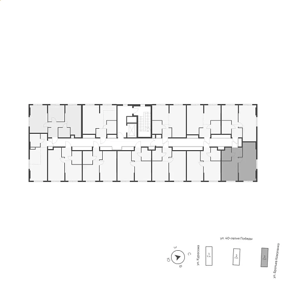 Квартира 1-комн. 42.3 кв. м