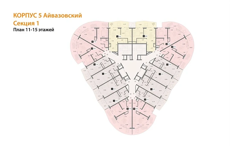 Апартаменты Студия 34.55 кв. м