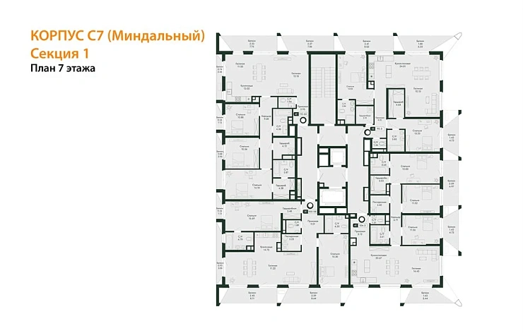 Квартира 3-комн. 110.6 кв. м