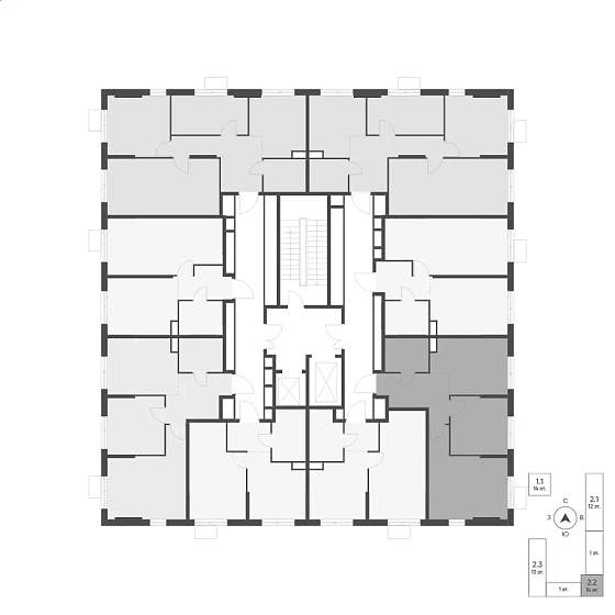 Квартира 2-комн. 50.8 кв. м