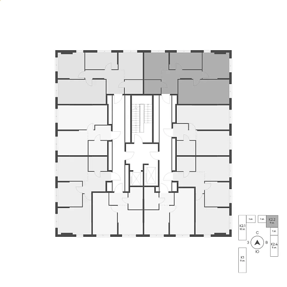 Квартира 3-комн. 64 кв. м