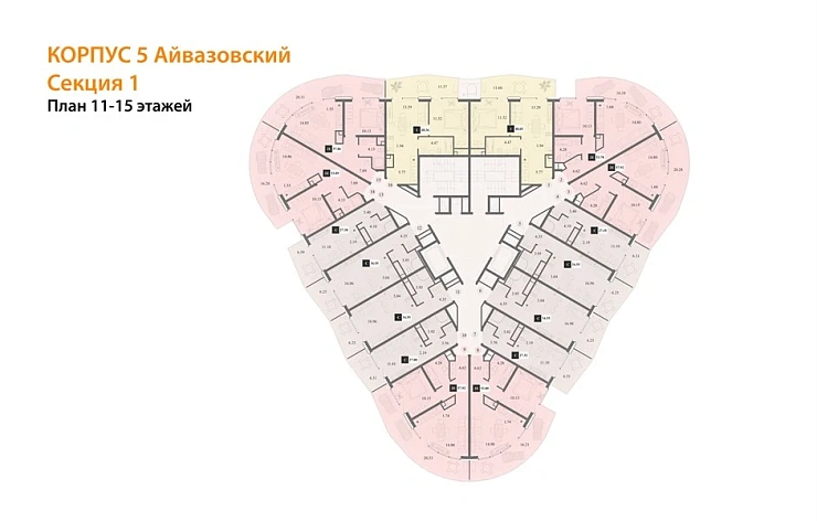 Апартаменты Студия 34.55 кв. м