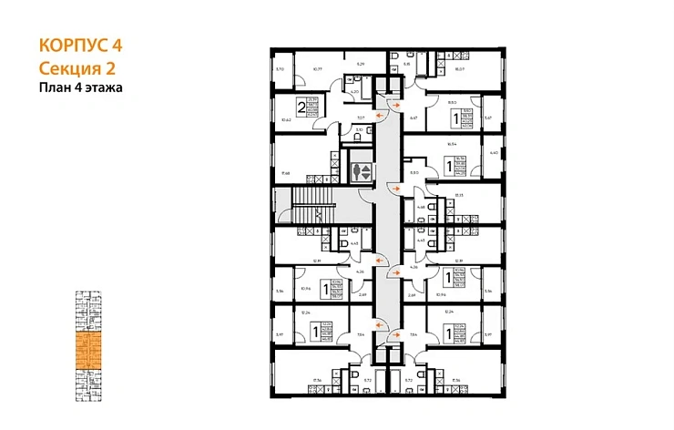 Квартира 1-комн. 38.07 кв. м