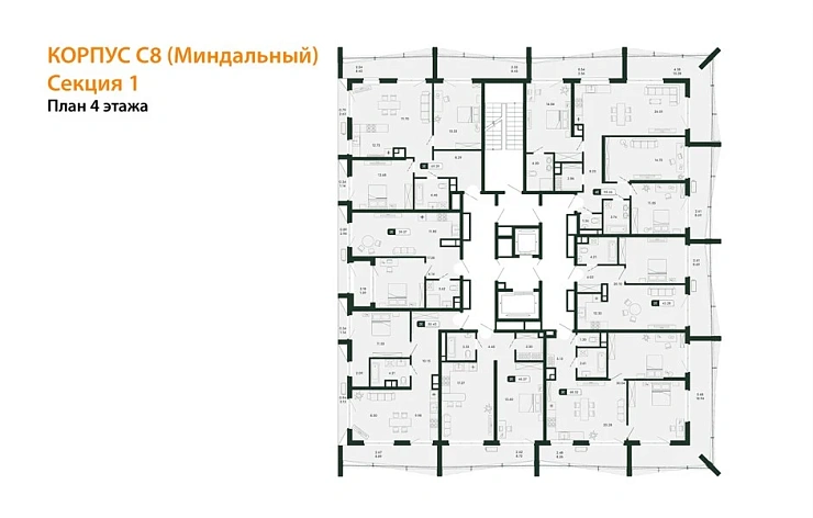 Квартира 3-комн. 95.26 кв. м