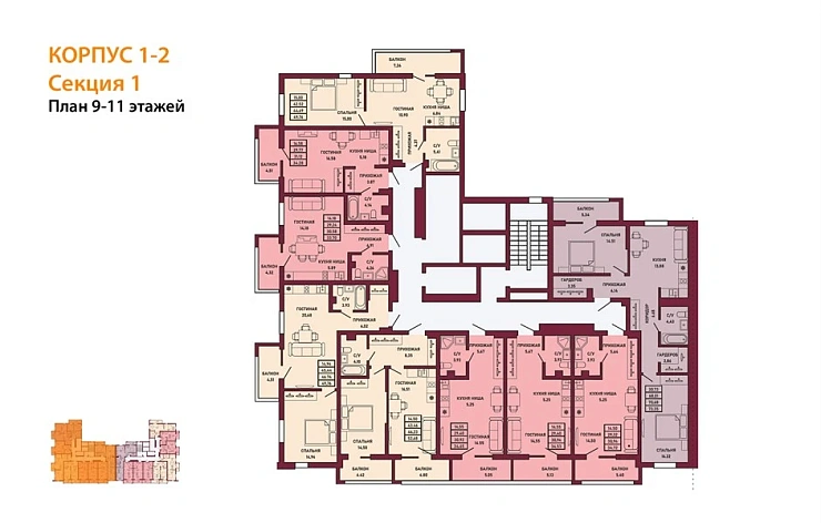 Квартира Студия 31.12 кв. м