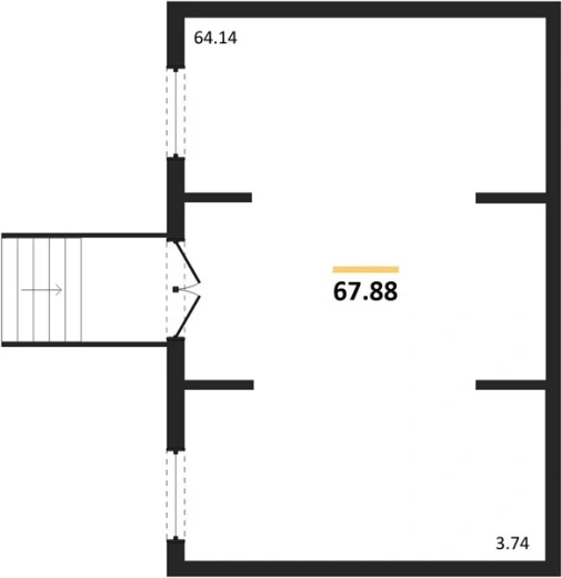 Апартаменты 1-комн. 67.88 кв. м