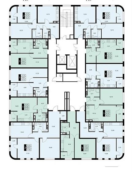 Квартира 2-комн. 71.96 кв. м