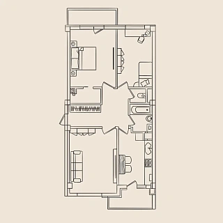Квартира 3-комн. 86.3 кв. м
