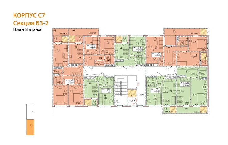 Квартира 1-комн. 48.9 кв. м