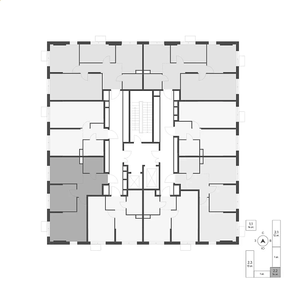 Квартира 2-комн. 50.5 кв. м