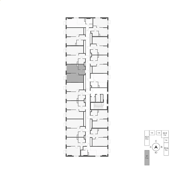 Квартира 1-комн. 39.4 кв. м