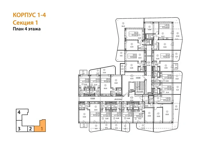 Апартаменты 1-комн. 93.91 кв. м