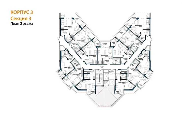 Апартаменты 1-комн. 38.1 кв. м