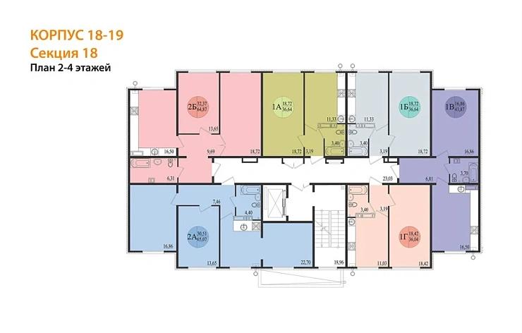 Квартира 1-комн. 36.64 кв. м