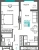 Квартира 1-комн. 42.29 кв.м